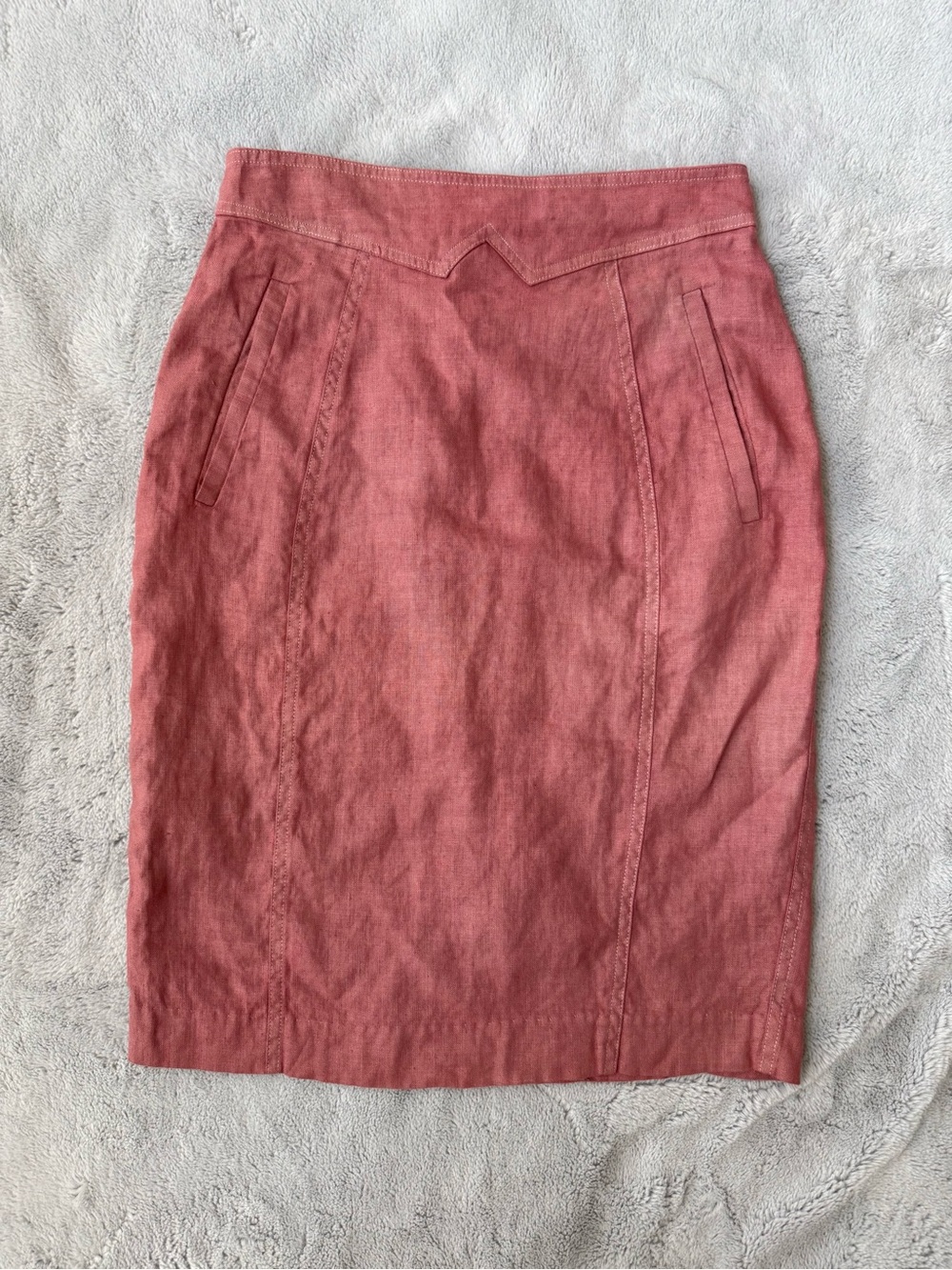 Vintage Counterparts Light Red Pencil Skirt